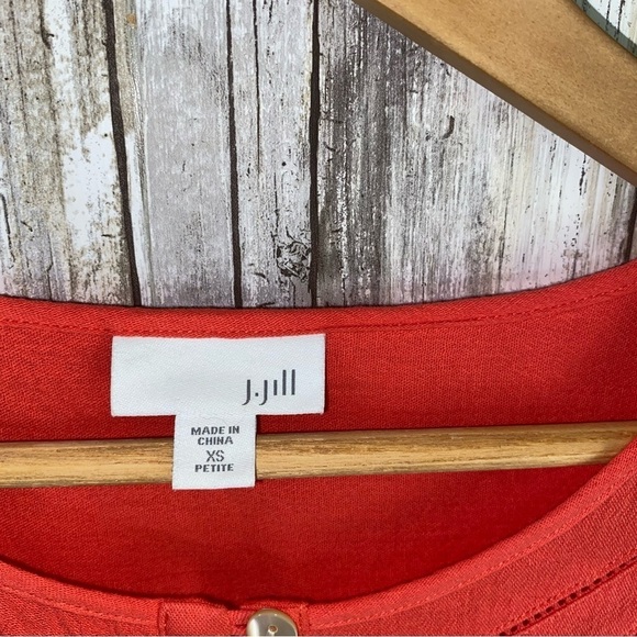 J. Jill Reddish Pink Popover Blouse - Picture 4 of 4